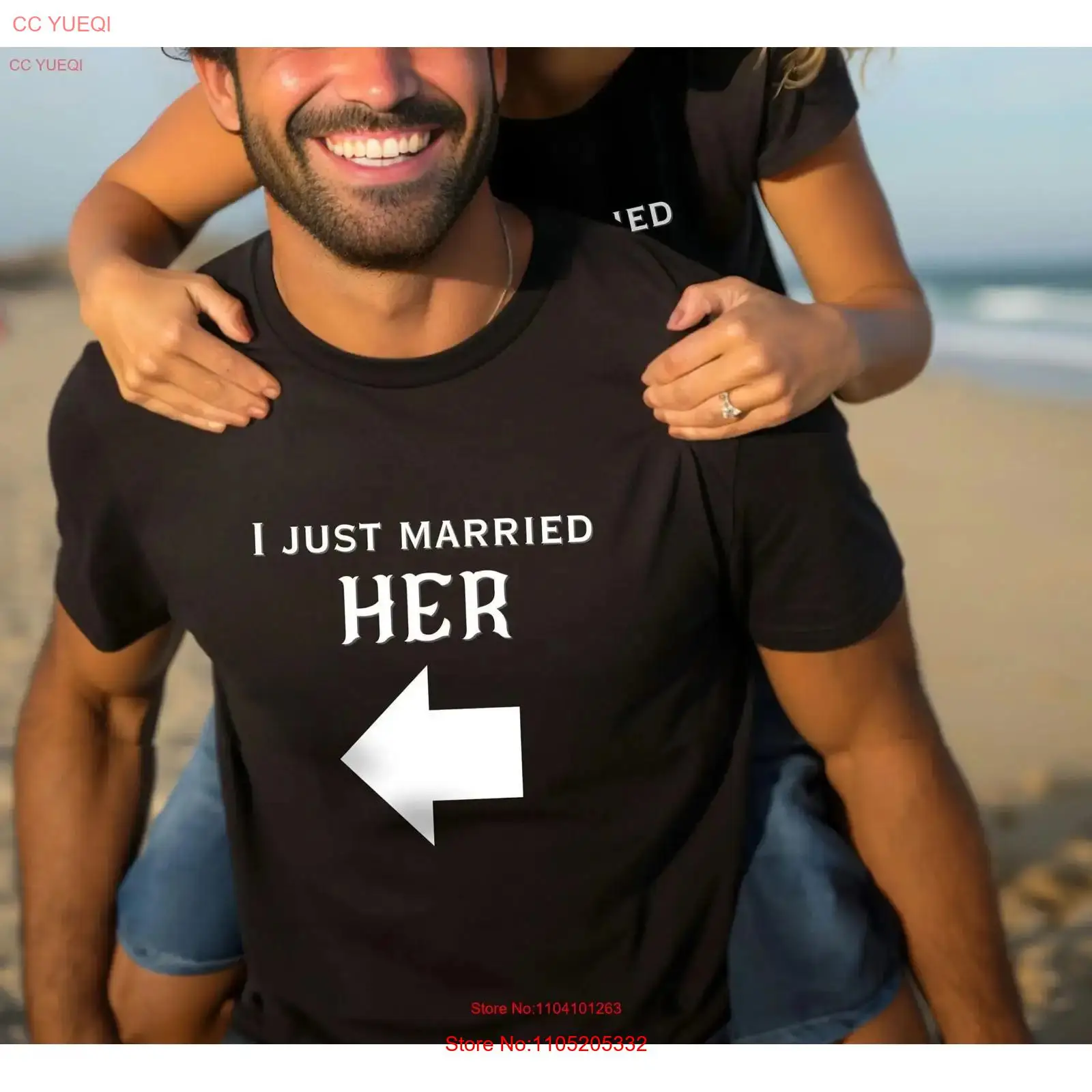 Men'S Groom - Just Married Matching Couple T-Shirt Hochzeitskleidung